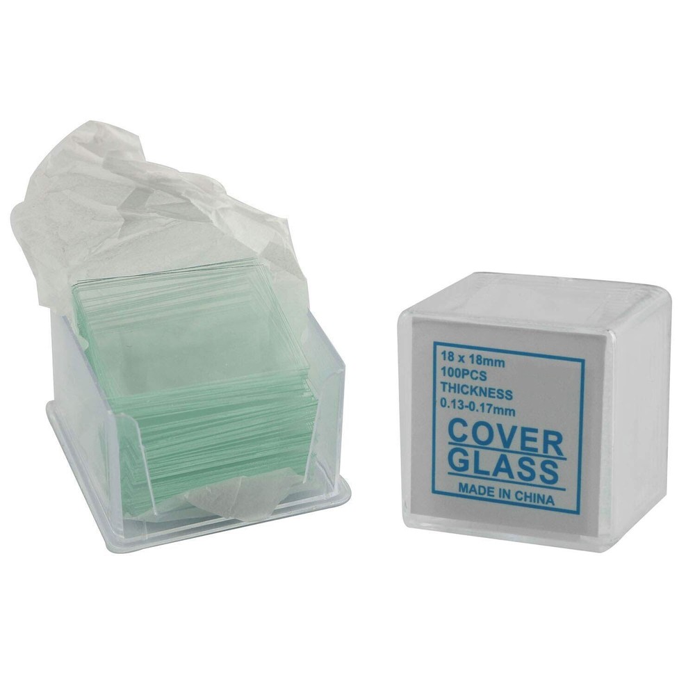 200Pcs Glass Microscope Cover Slide Slips Square Rectangle Blank Slides for Lab