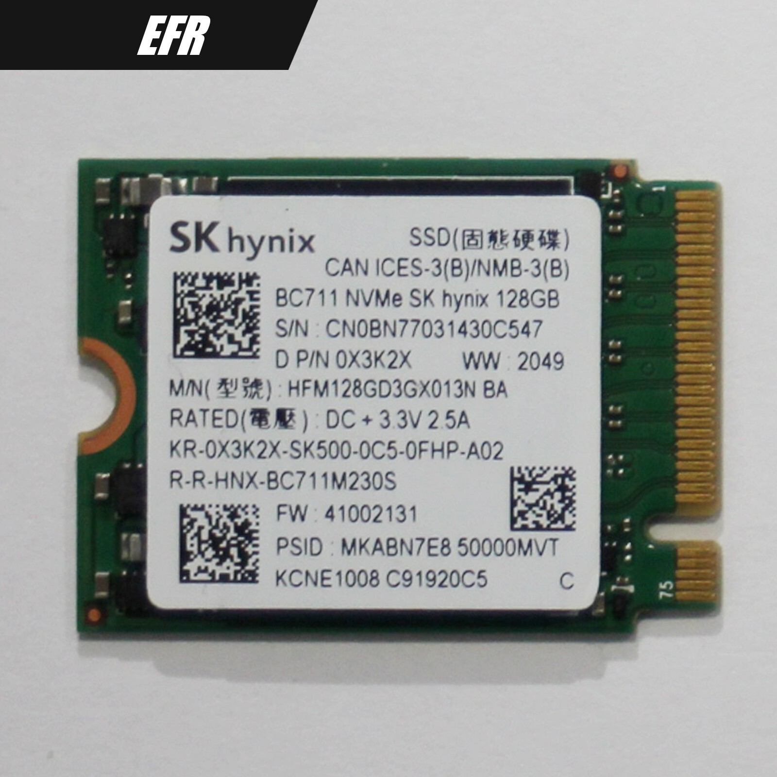 Samsung/Kioxia/Kingston 2230 NVMe M.2 SSD 128GB/256GB/512GB – Random Brand