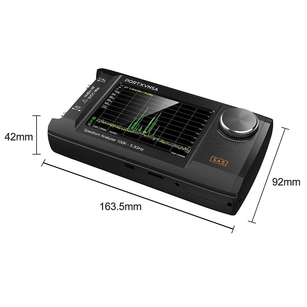4-inch IPS LCD SA5 Multi functional Handheld Spectrum Analyzer 100k-5.3GHz