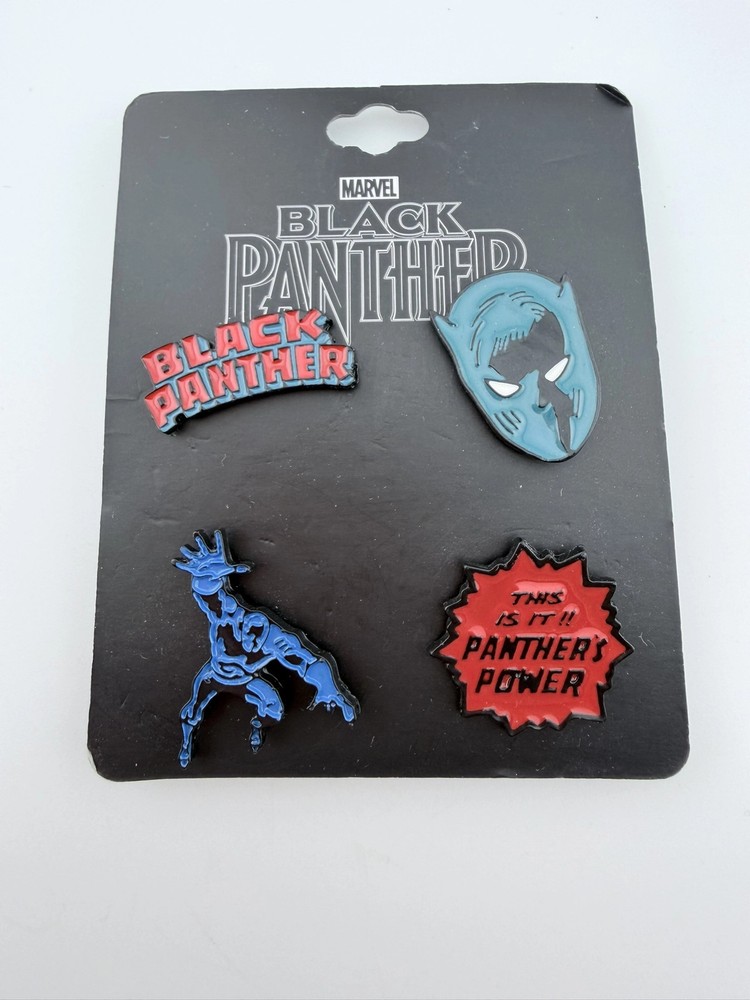 Black Panther 4 Pin Set - Marvel - 1 Replacement Clasp