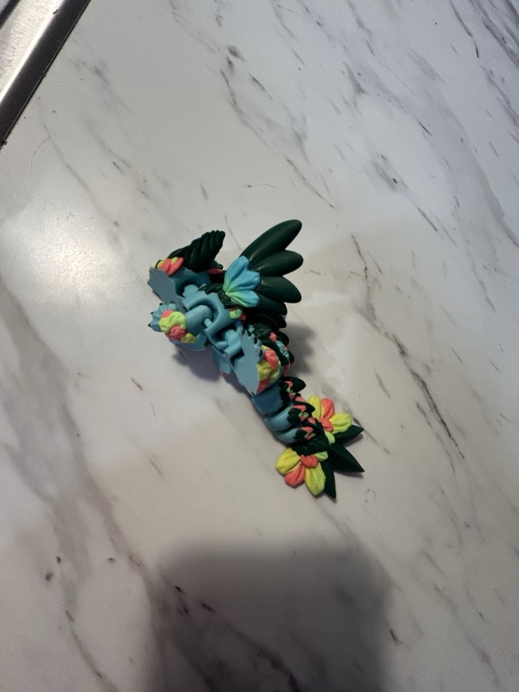 3d printed owl dragon green
