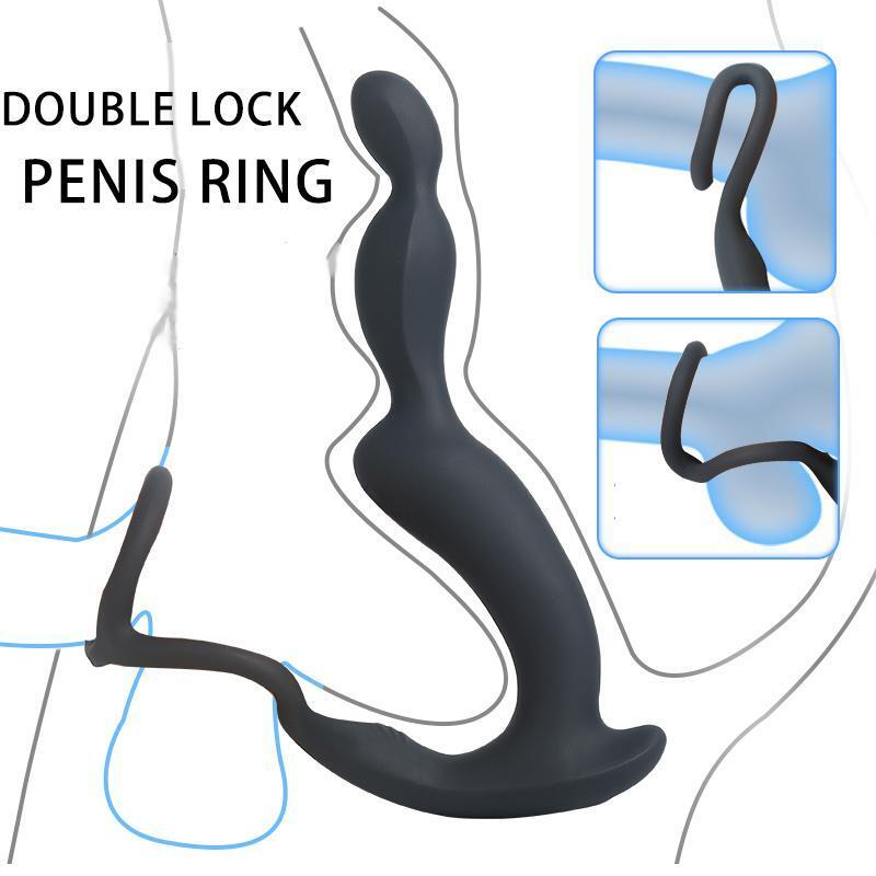 Cordless Prostate Massager Male Waterproof Remote-Vibrators