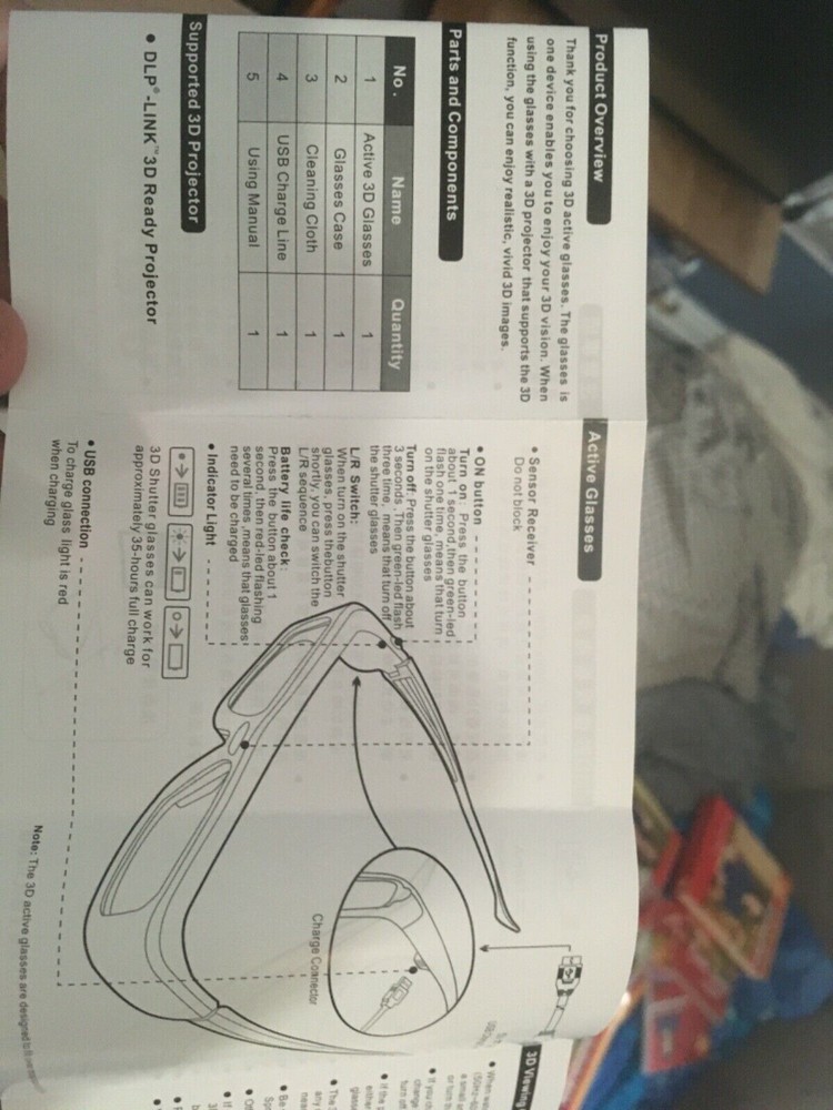 3D ACTIVE SHUTTER GLASSES ZODIAC