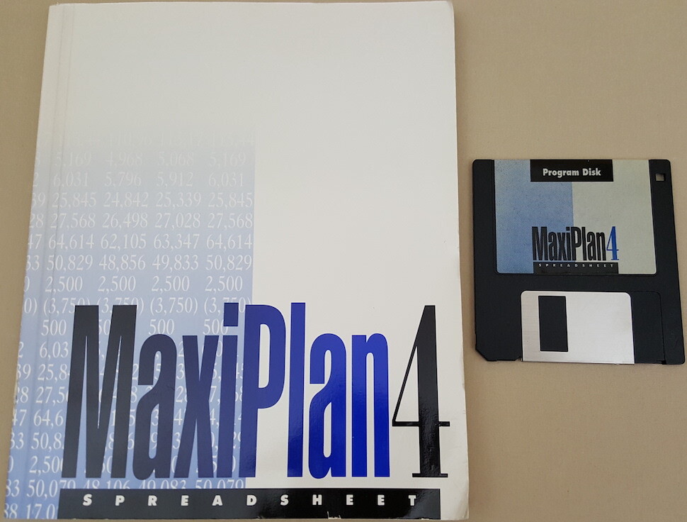 MaxiPlan4 v4.09 Spreadsheet ©1992 The Disc Company Commodore Amiga ManProgamDisk