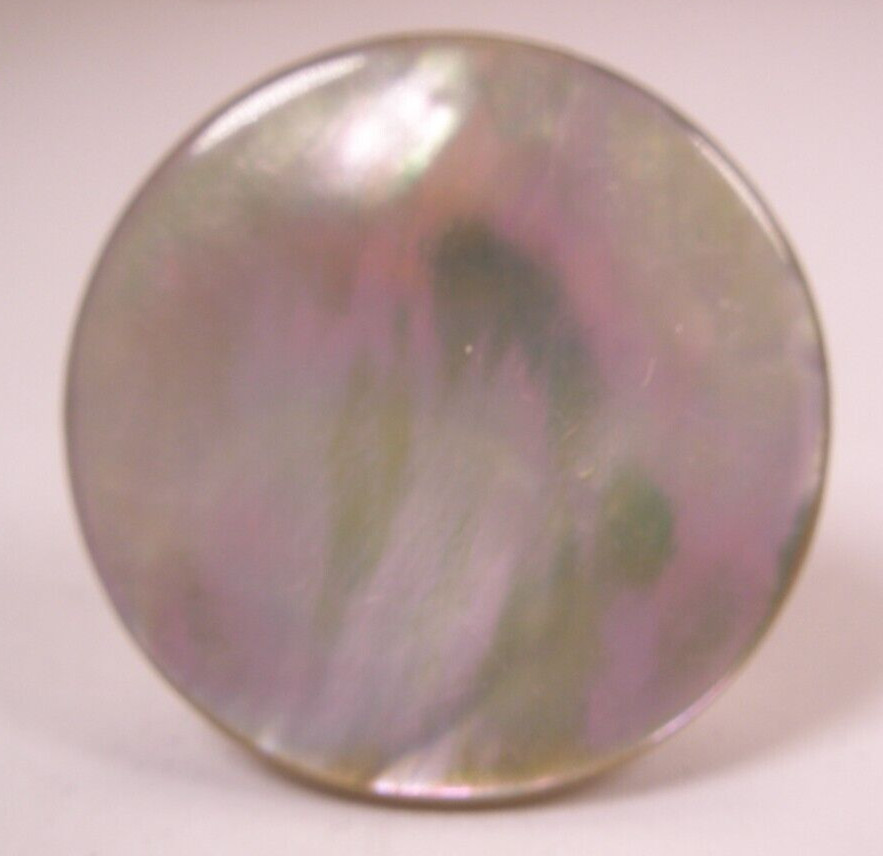 Abalone SINGLE Vintage Cuff Link replace lost/broken zL51