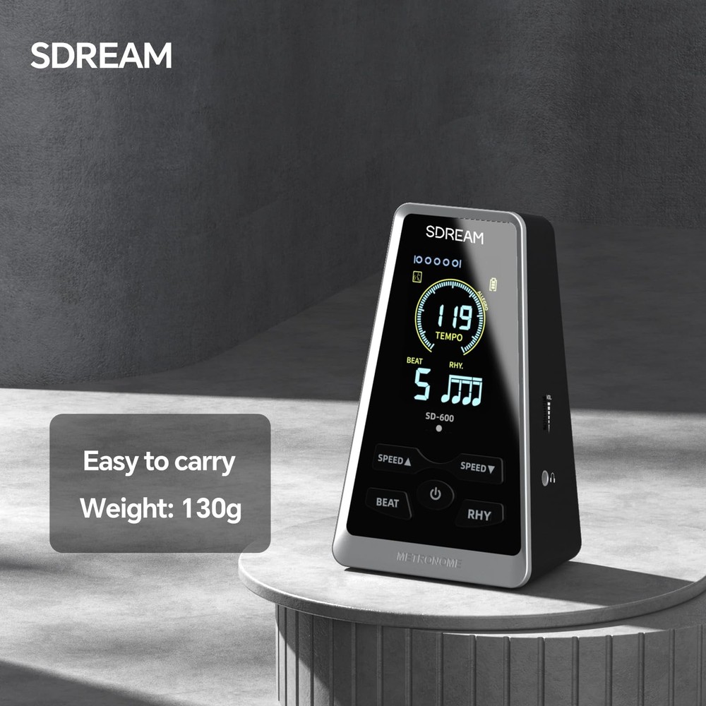 Digital Rechargeable Metronome LCD Voice Beat Control