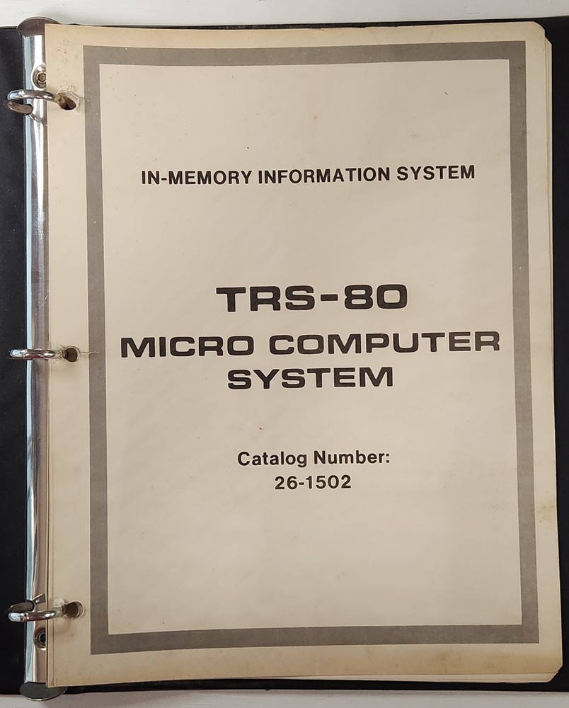 Radio Shack TRS-80 In-Memory Information Program 26-1502 1979 Tandy