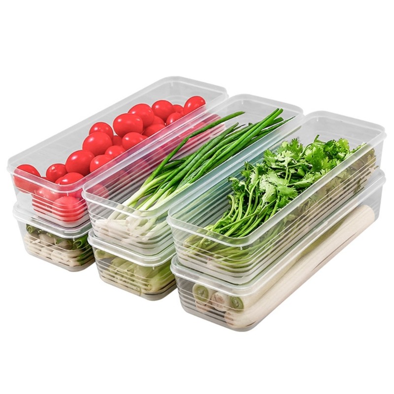 Sturdy Long Rectangular Grade Plastic Storage Box For Kitchen Organization