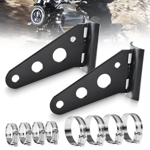 Motorcycle Headlight Brackets With Motorcycle Headlight Brackets - Side Mount