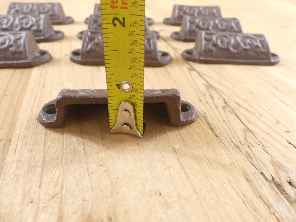 20 Cast Iron Brown Ornate Pulls Drawer Cabinet Handles Rustic Vintage Look Knobs