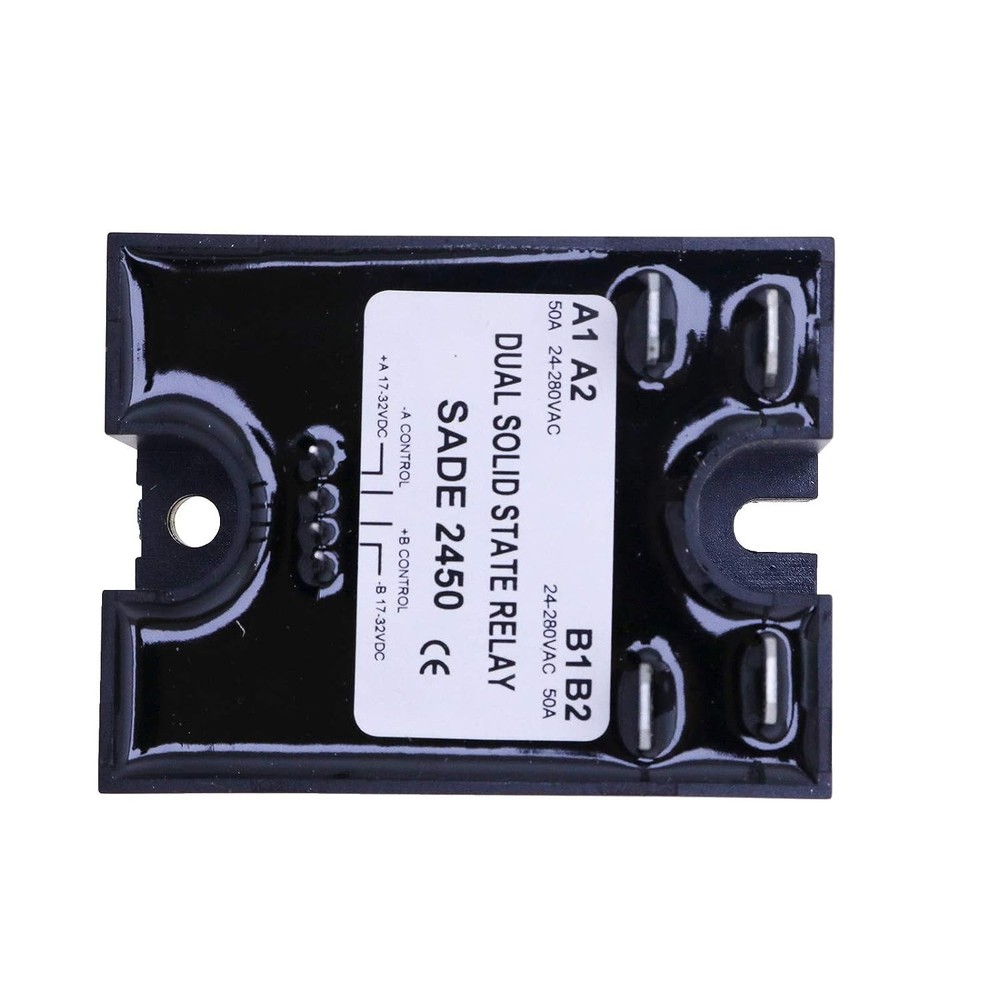 Dual Solid State Relay SSR 17-32VDC Input 24-280VAC 40A For Crydom D2440DE