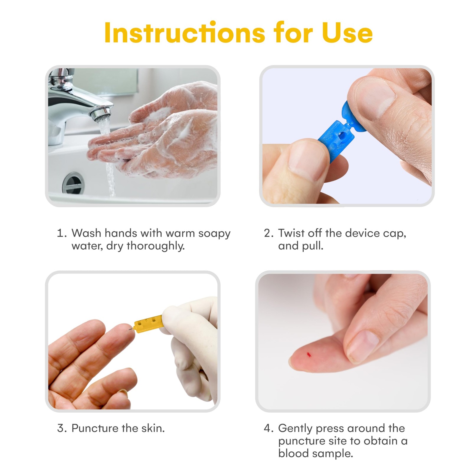 Lancets for Diabetes Testing - 30 Gauge 300 Count (Pack of 1), Multicolored