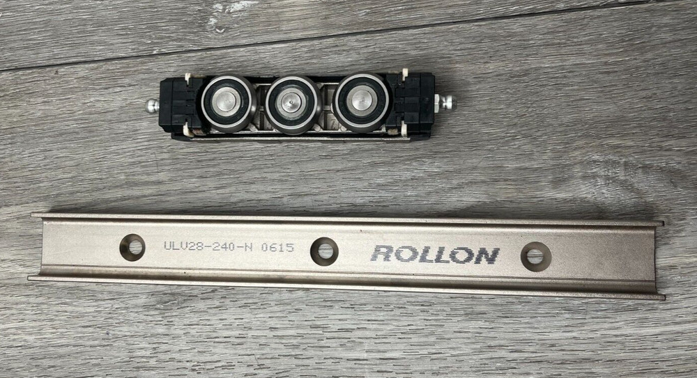 Rollon ULV28-240-N 0615 Compact Self-Aligning Linear Rail Guide System w/Sliders