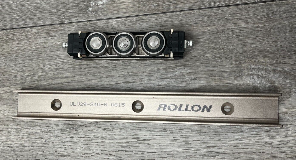 Rollon ULV28-240-N 0615 Compact Self-Aligning Linear Rail Guide System w/Sliders
