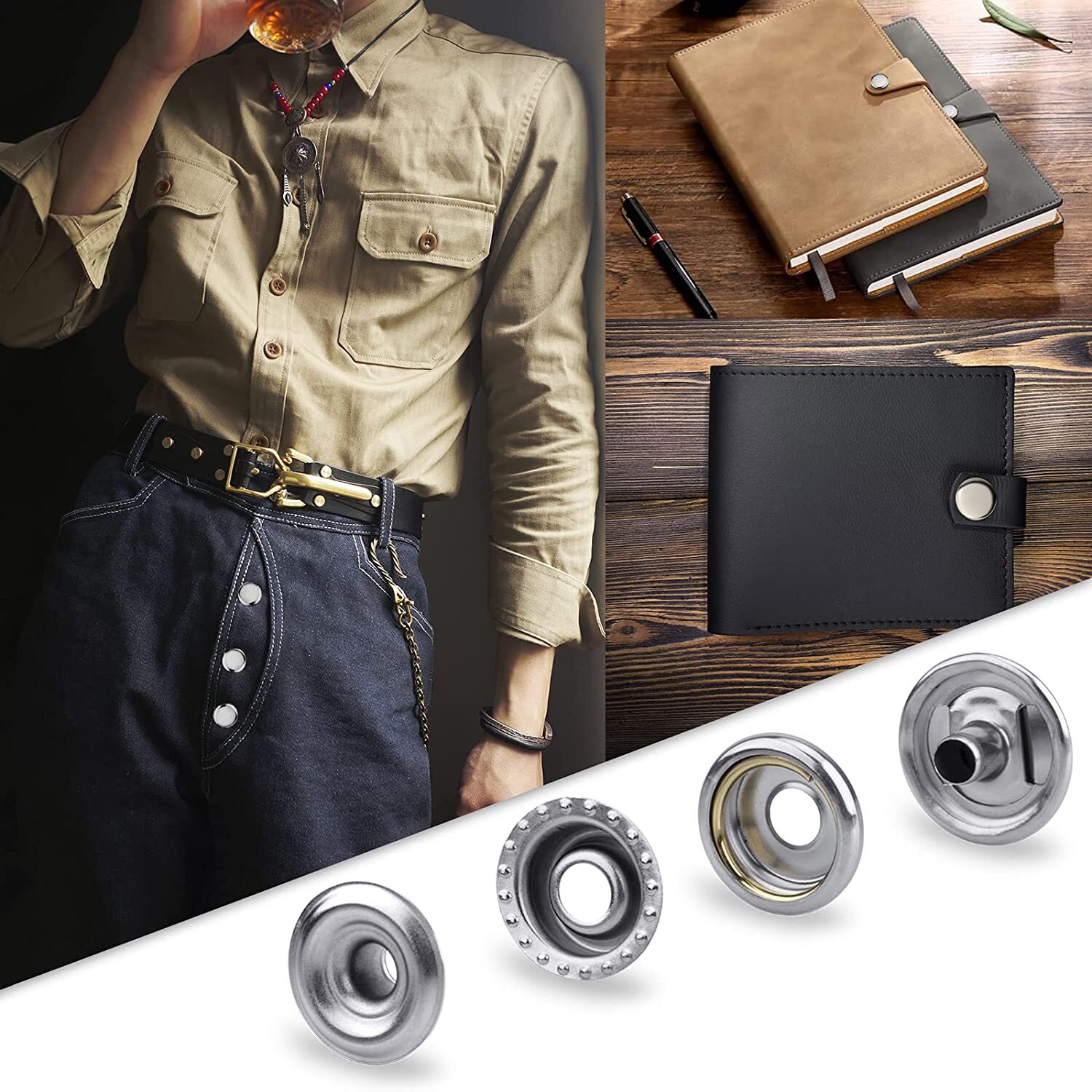 Stainless Steel Fastener Snap Press Stud Cover Cap Button Marine Boat Canvas Kit