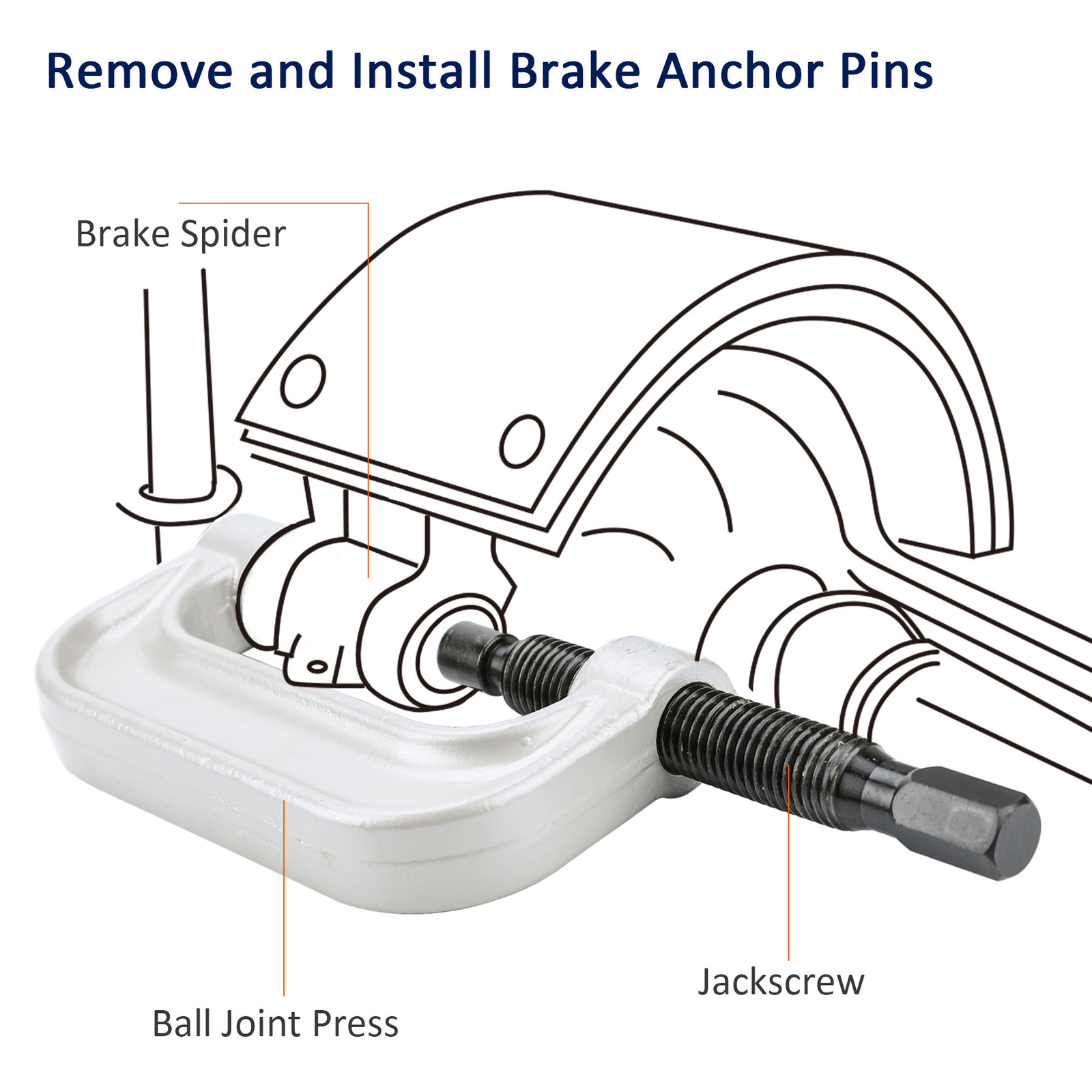 OMT Heavy Duty 4 in 1 Ball Joint Press U Joint Removal Tool Kit w 4x4 Adapters