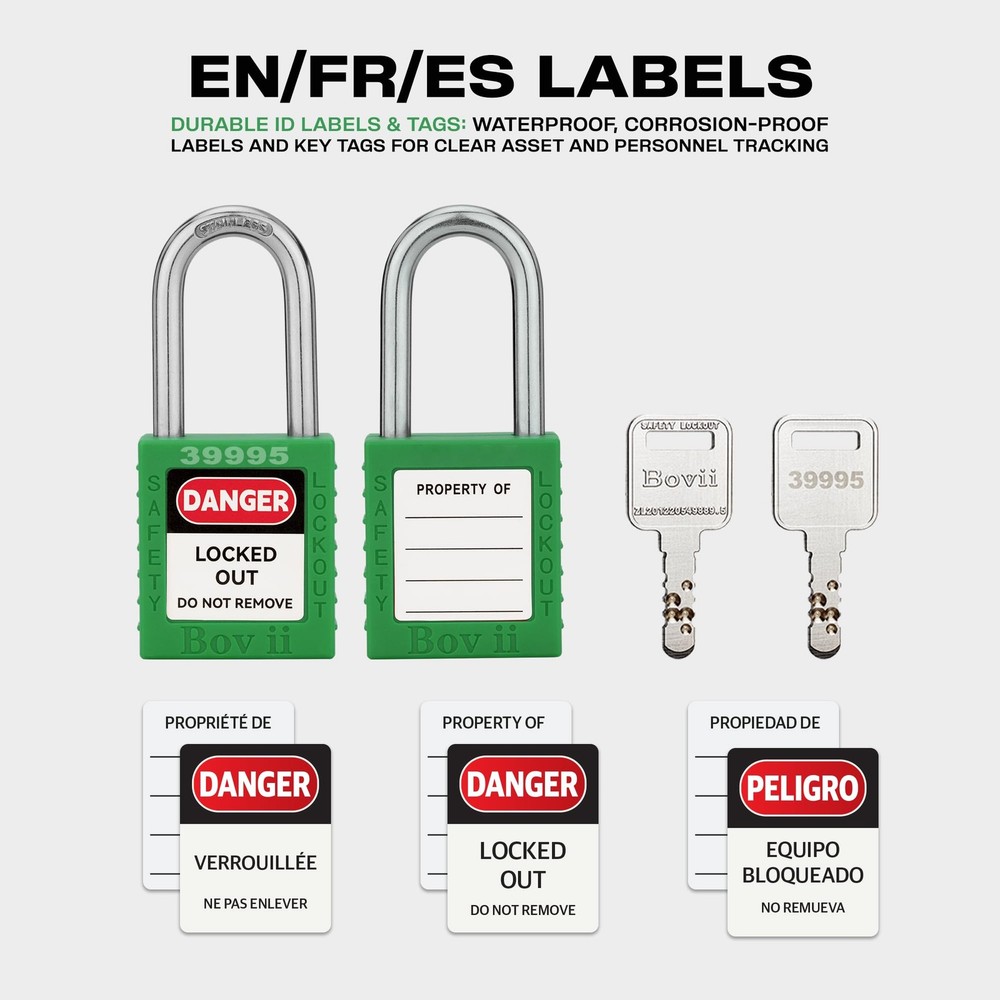 Lockout Tagout Locks Set 10 Green Lockout Locks Keyed Different 2 Keys Per Lock
