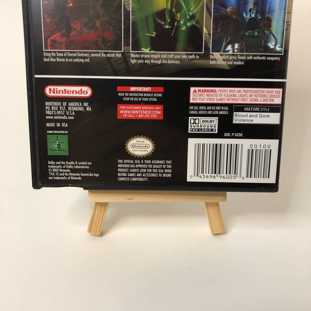 Replacement Case and Manual Only for Eternal Darkness Nintendo GameCube