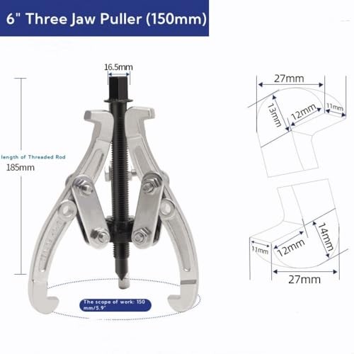 6" Gear Puller 2/3 Jaw Puller Bearing Puller Kit, 3Ton max 6-inch gear puller