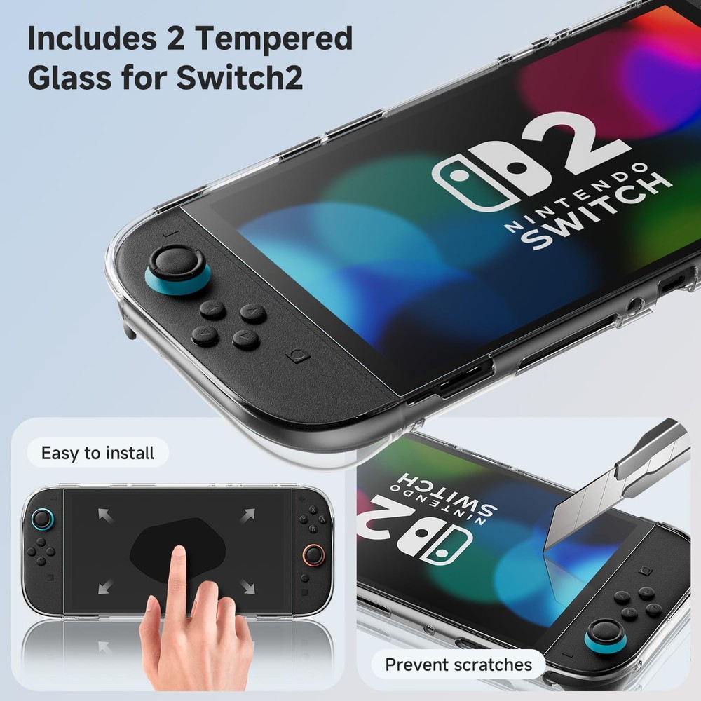 ECHTPower Accessories Bundle for Nintendo Switch 2, 2 Carrying Dark