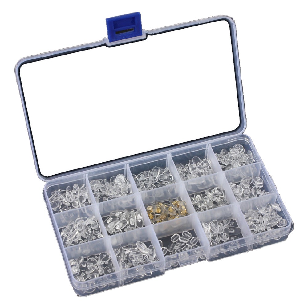 1Box 15 Kind Silicone Nose Pads Spare Replacement Parts For Eyeglasses Sunglass[