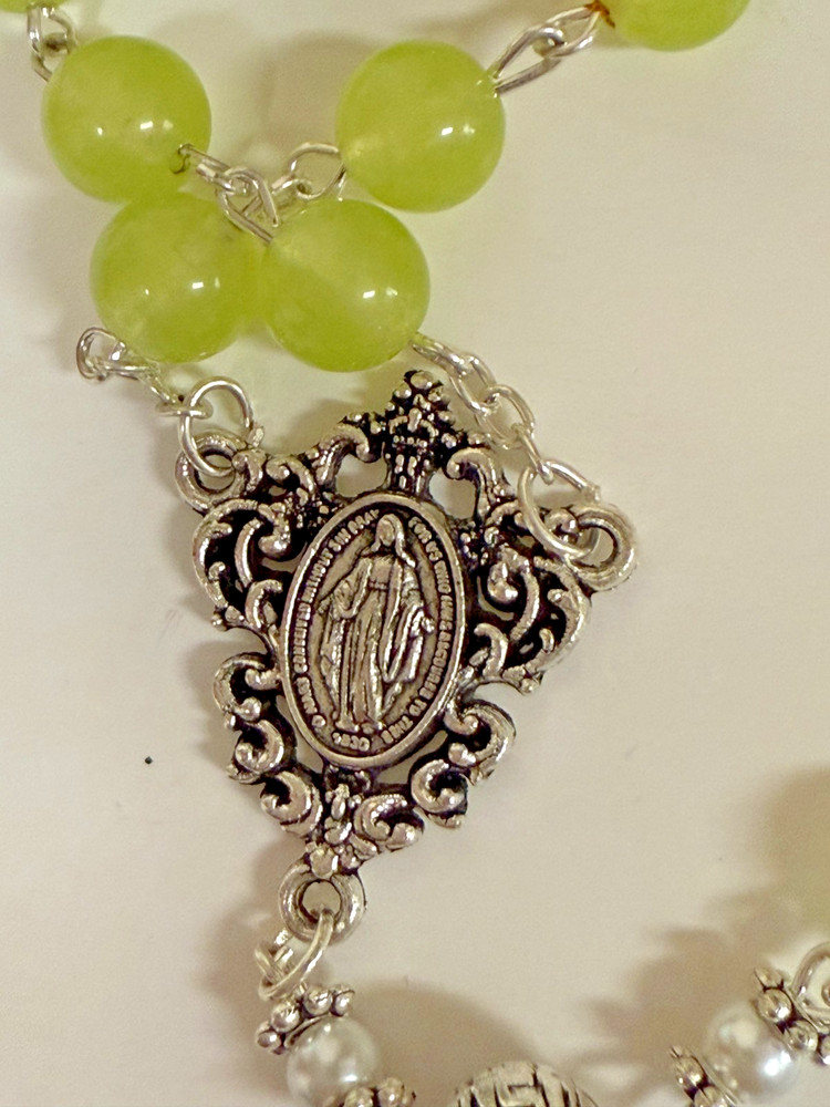 Seafoam Green Rosary, New Gftshp-65