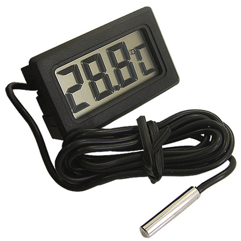 Tester Car Digital LCD Temperature Thermometer Meter Temp Sensor 1m Probe Black