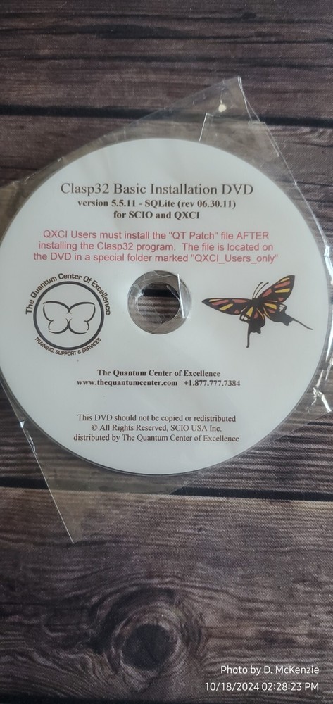 QXCI DISC NEVER REGISTERED