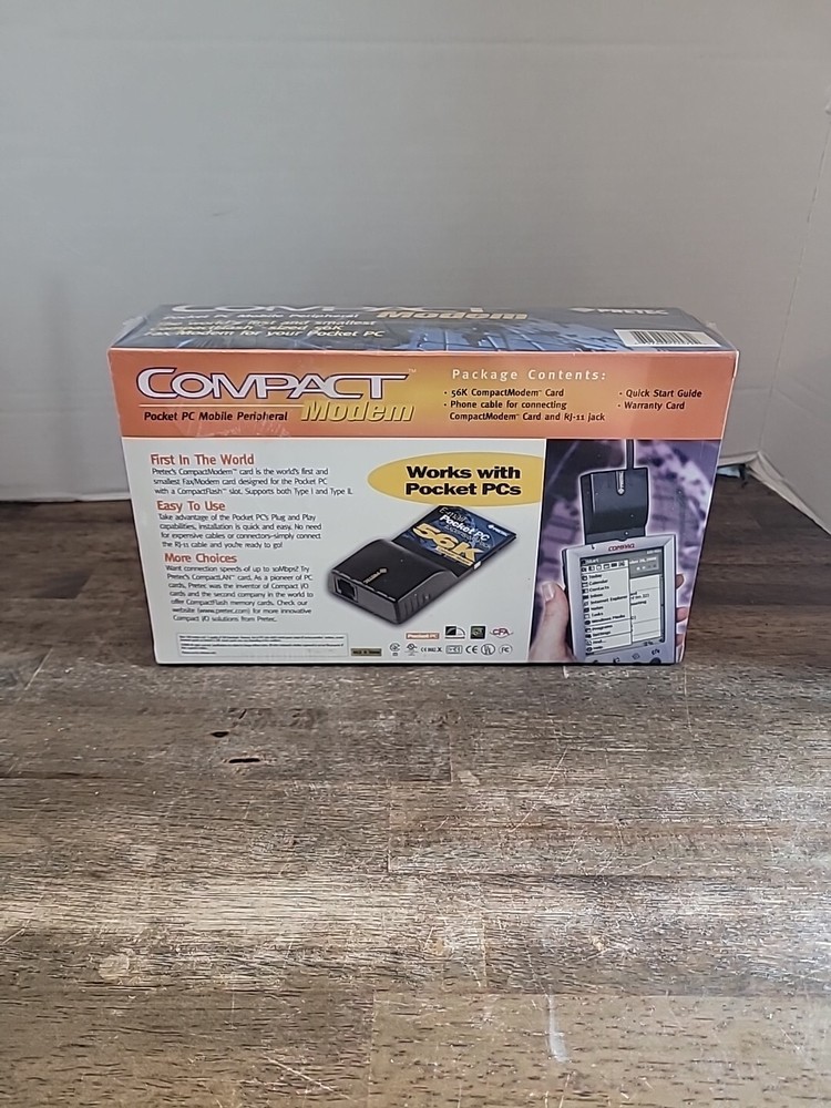 NOS Pretec Compact Modem Pocket Pc Peripheral Email Pocket Pc Expansion Pack...