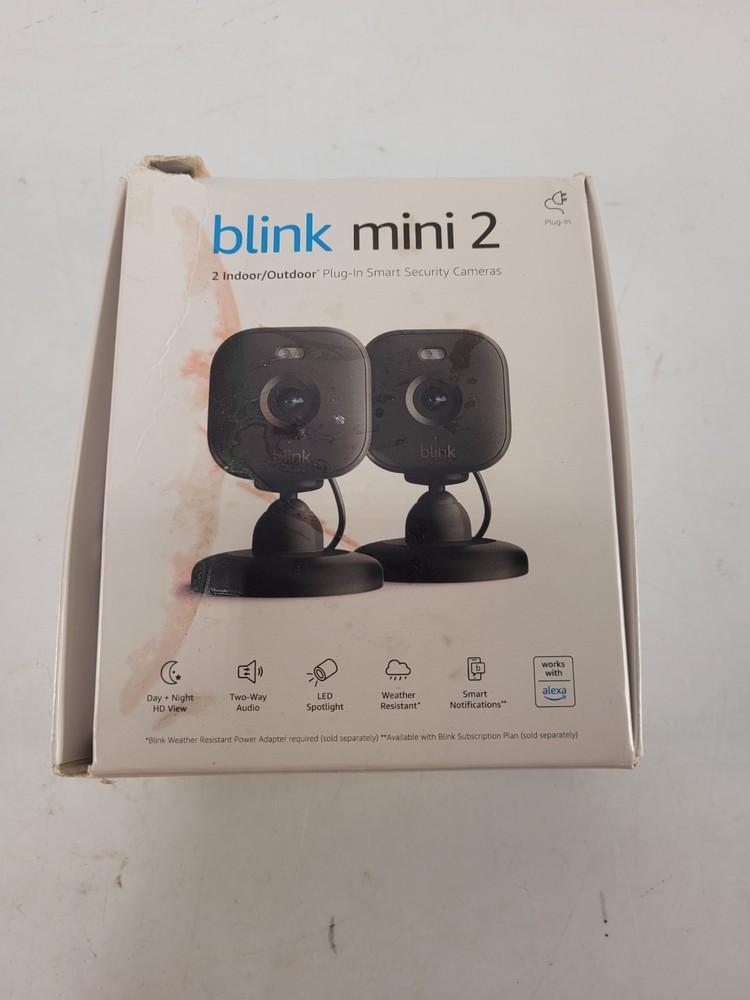 Blink Mini 2 Compact Indoor Plug-in HD Smart security Camera 1080p Night Vision