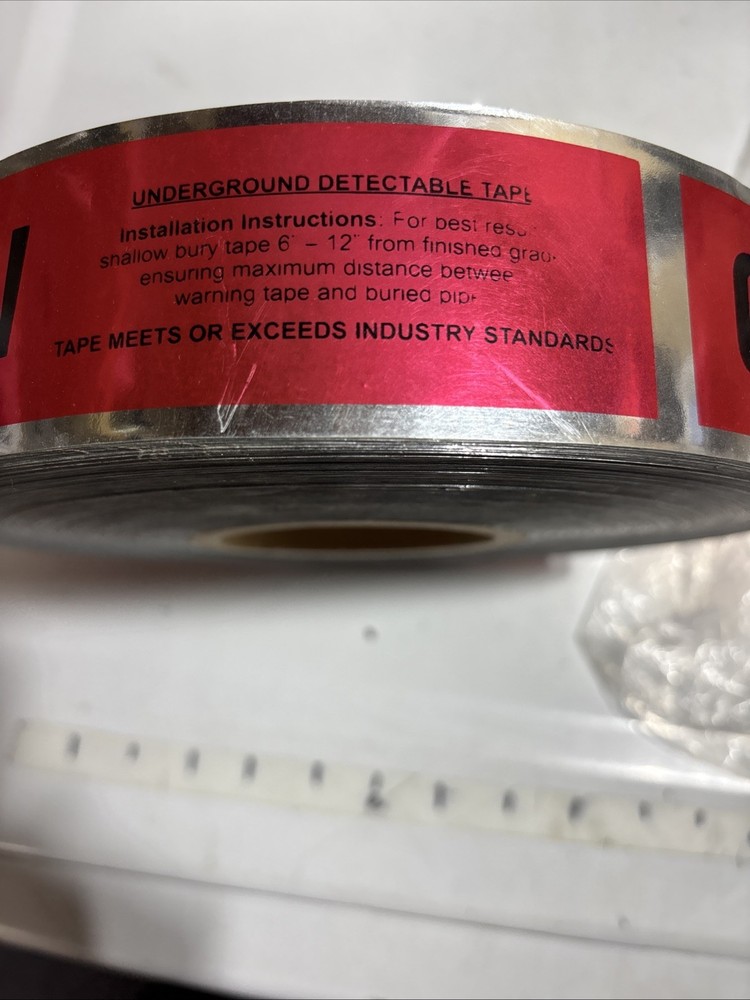 Swanson Tool Co DETR210 2”x 850’ Detectable Underground Hazard Tape Electrical