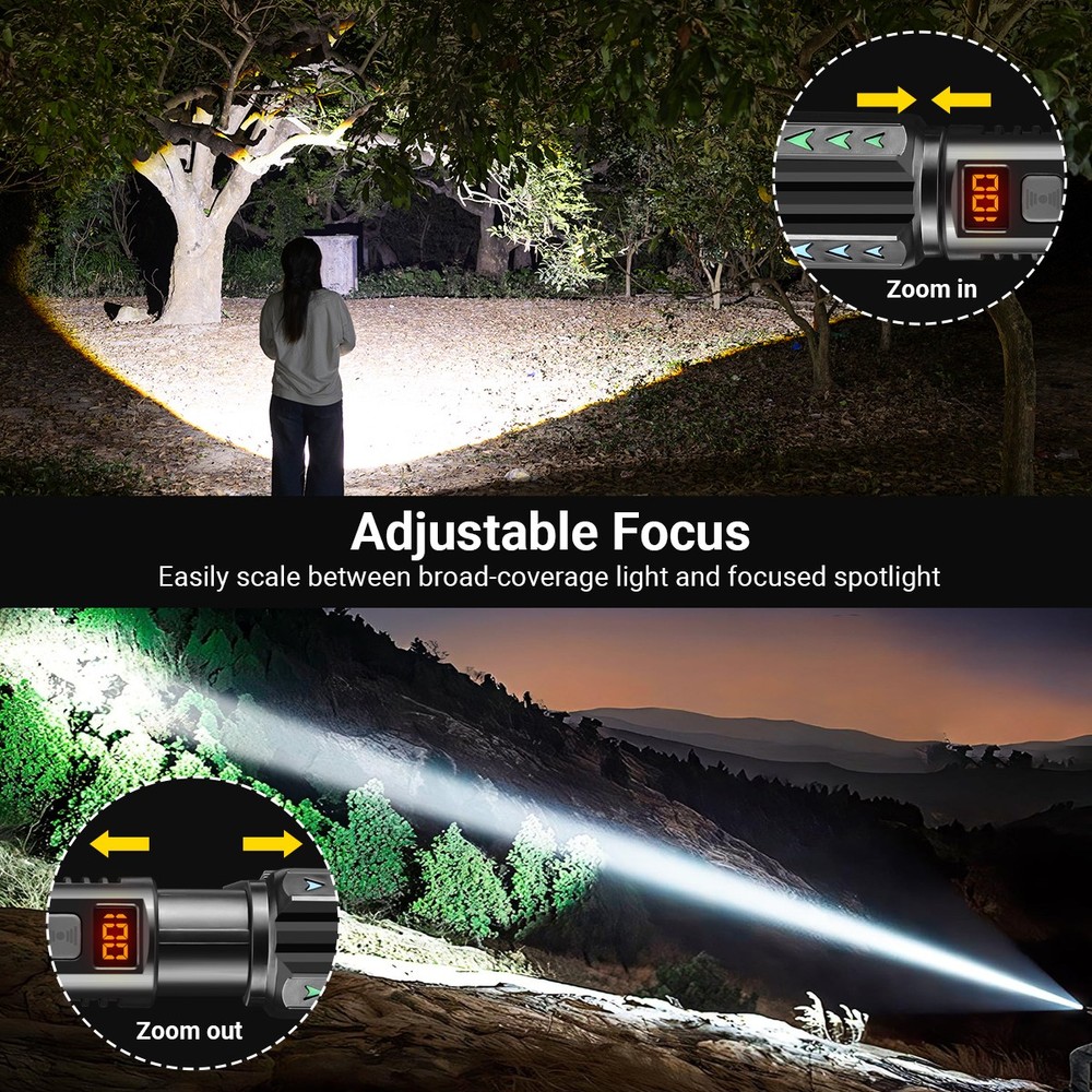 99000000Lumen Super Bright LED Flashlight Rechargeable Tactical Work Light Torch