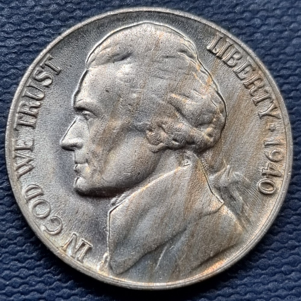 1940 Jefferson Nickel - ERROR - Lamination Error - BU Uncirculated #94572