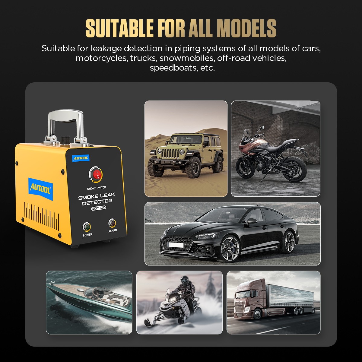 Automotive EVAP Smoke Machine Leak Detector Car Pipe Vacuum Diagnostic Tester US