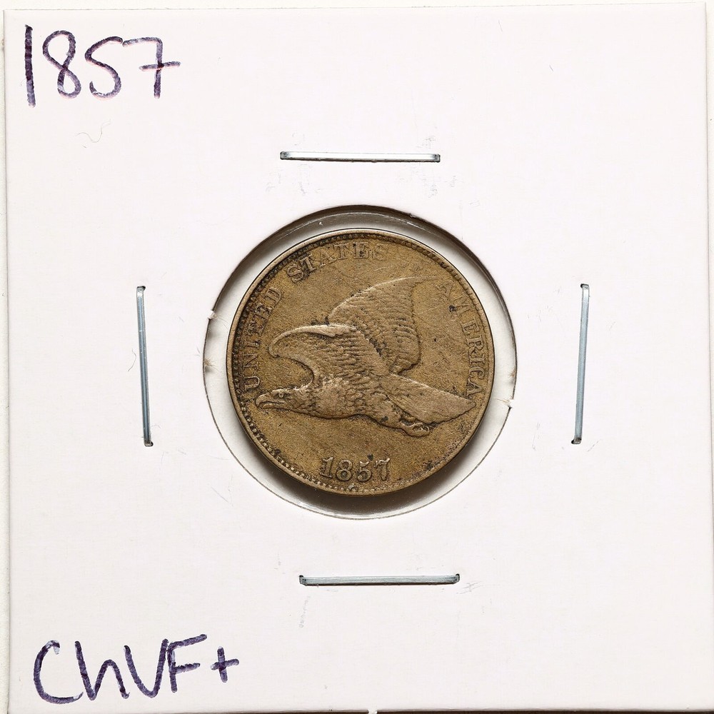 1857 1C Flying Eagle Cent in Choice VF+ Condition #11049