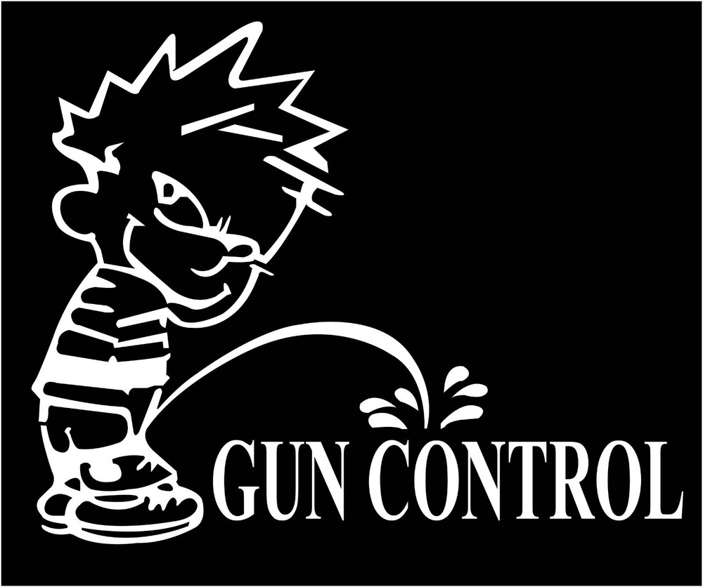 Gun Control Calvin pee on gun control