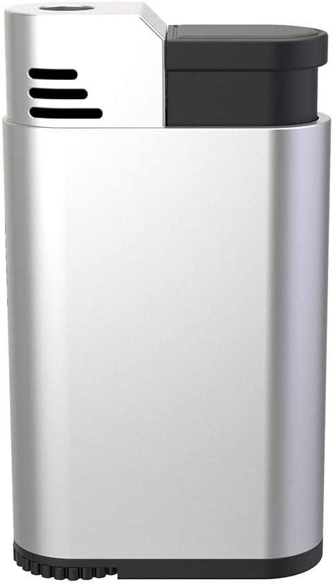 Palio Torcia Single Jet Flame Lighter, Refillable, Adjustable Torch Flame,Silver