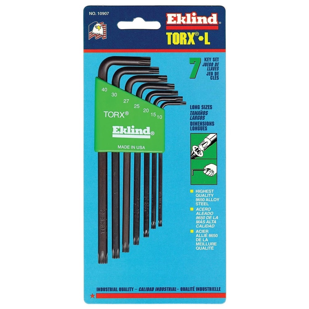 Eklind 10907 7pc TORX L-Key Set