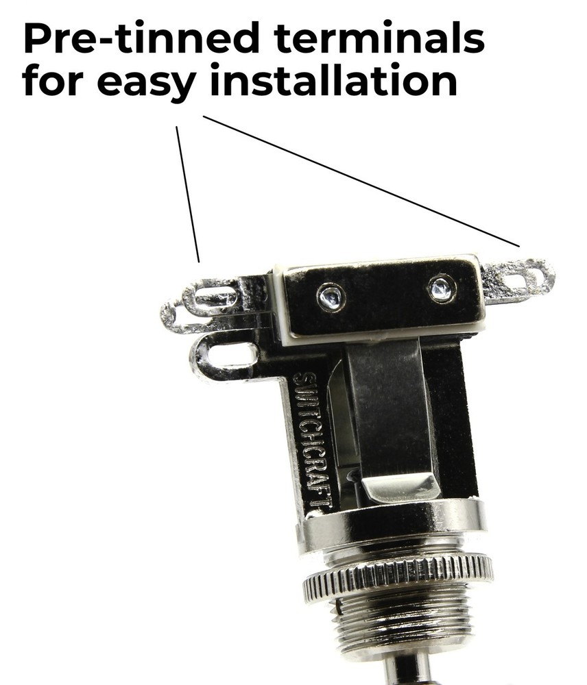 Switchcraft 3-Way Short Toggle Switch w/ Genuine Switchcraft Black Tip