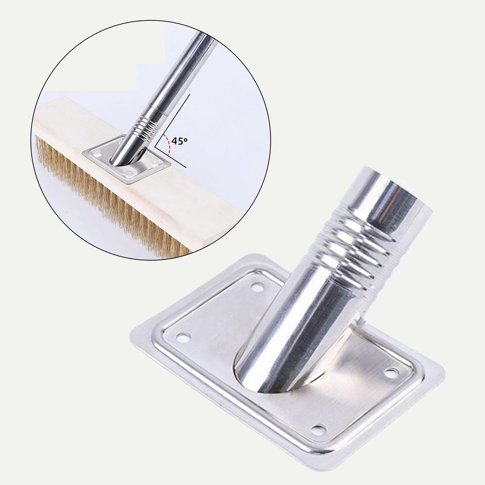 Stainless Steel Wire Brush Handle Adapter 45° Tilt Design Interface Inner