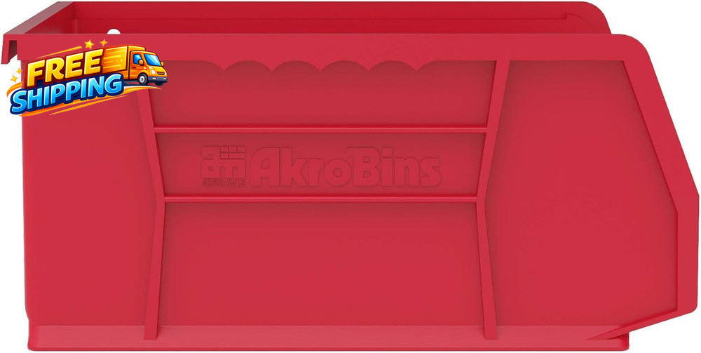 30235 Akrobins Plastic Storage Bins Space-Saving Stackable Bins for Garage