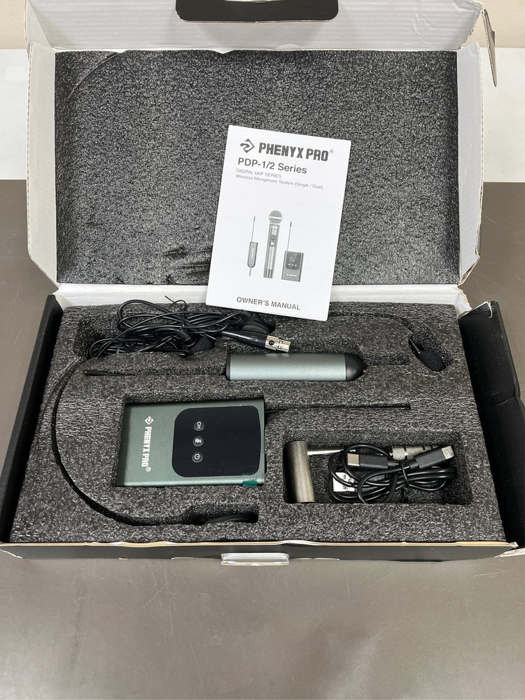 Phenyx Pro Single Digital Wireless Microphone System, w/Mini Receiver, Bodypack