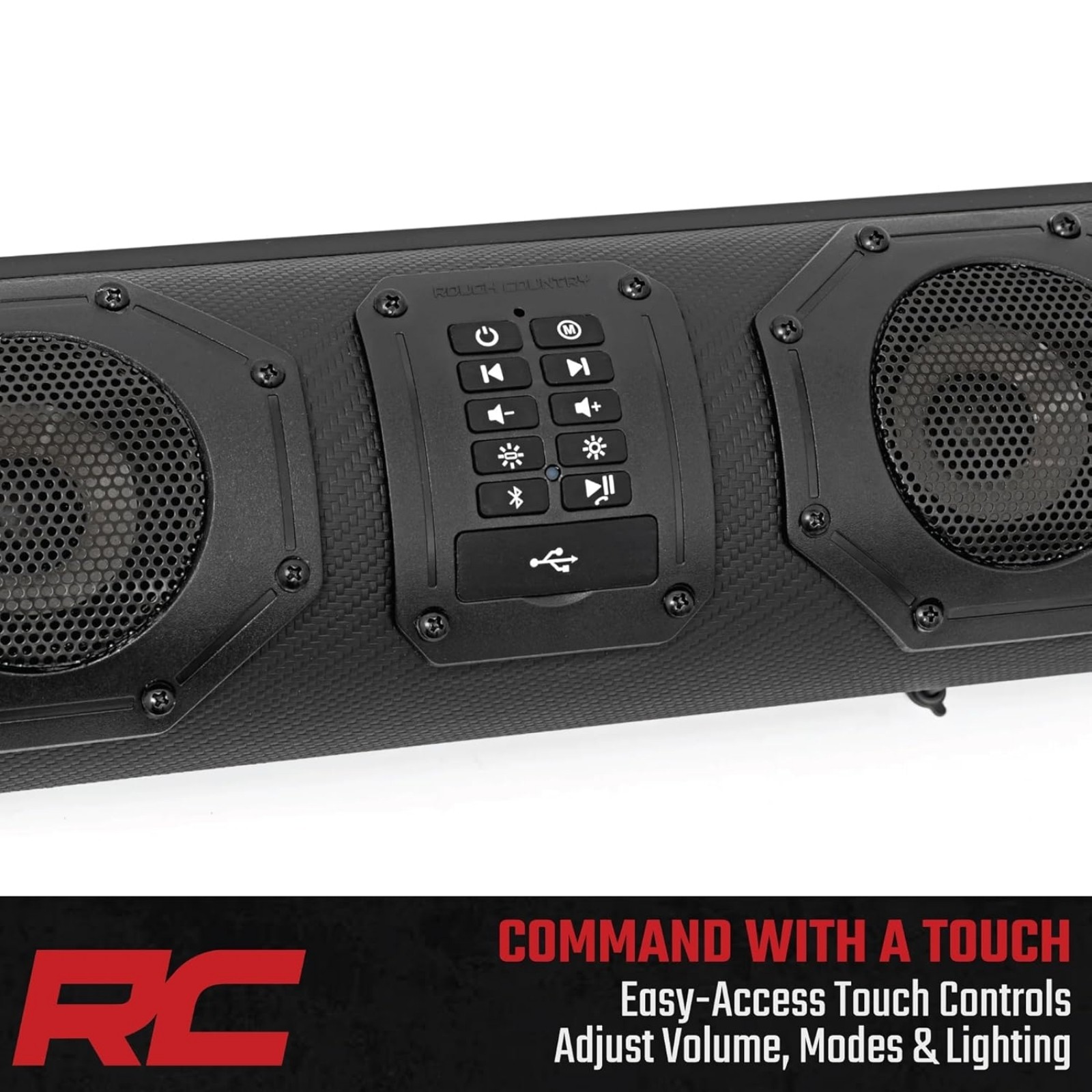 Rough Country RESON8 UTV ATV Bluetooth Multi-Color LED Soundbar Universal