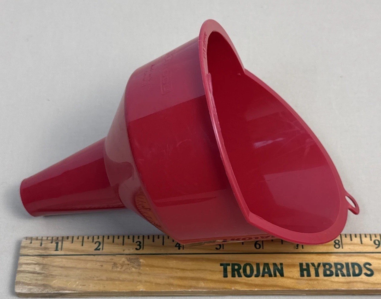 LARGE Super QuickFill Oil Funnel for AUTO Fluids and GAS Tanks – Red Made in USA