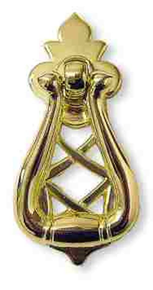 2-5/8" Chippendale Drop Pull Polished Brass