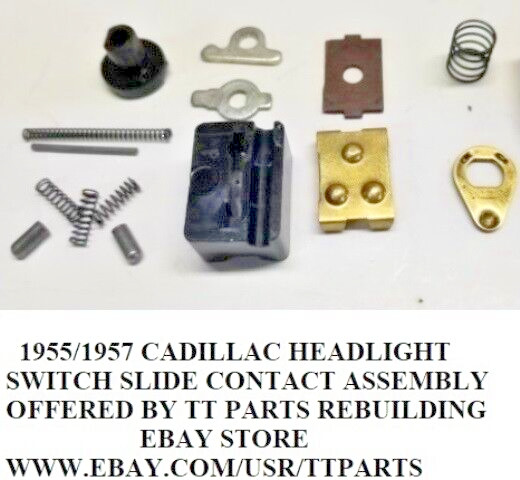 1955/1957 CADILLAC HEADLIGHT SWITCH SLIDE AND SWEEP ARM CONTACT ASSEMBLY