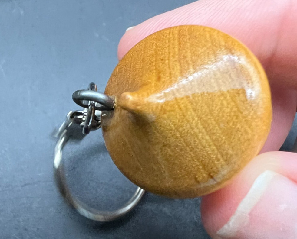 Wooden Acorn Keychain