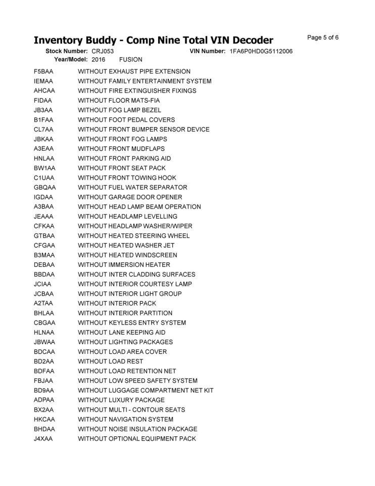 FUSION 2016 Air Shutter 12101948