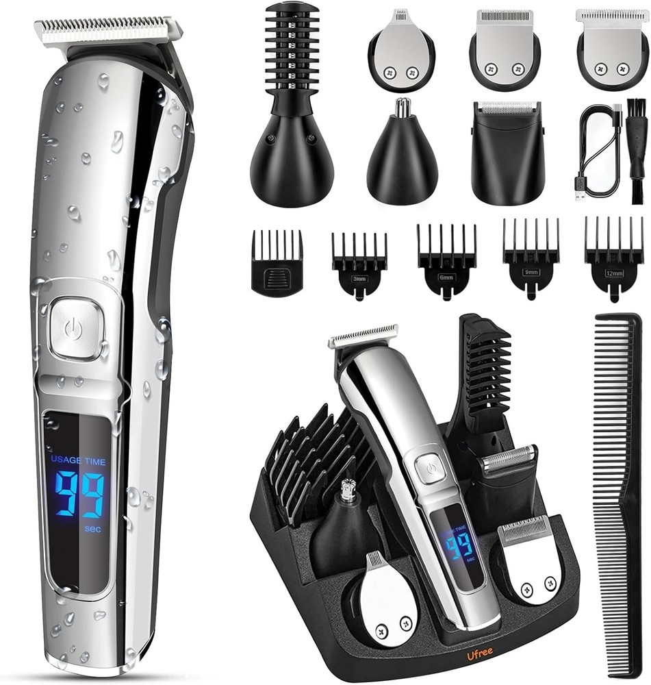 Rechargeable Multi-Function Grooming Kit - Electric Razor for Men & Women