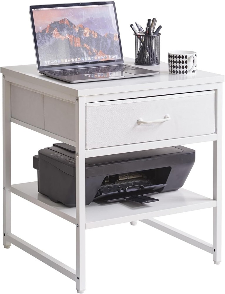 Small Table Stand 20 Inch Multi-Functional Side & Printer Accent Table W/